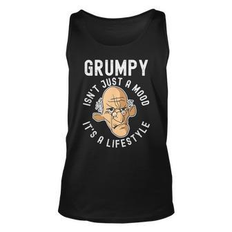 Grumpy Isnt Just A Mood Its A Lifestyle - Funny Retirement Unisex Tank Top - Thegiftio