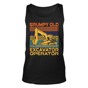 Grumpy Old Excavator Operator Unisex Tank Top - Thegiftio UK