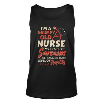 Grumpy Old Nurse Women Nursing Rn Lpn Medical Grandma Mom Unisex Tank Top - Thegiftio UK