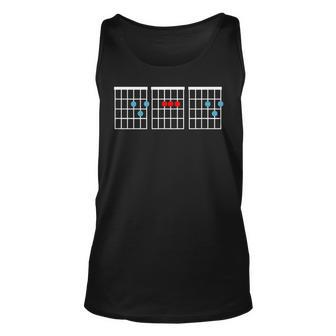 Guitar Chord Dad Fathers Day Best Dad Ever Gift For Mens Unisex Tank Top | Mazezy
