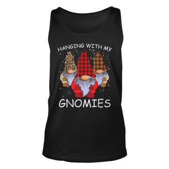 Hanging With My Gnomies Funny Gnome Friend Christmas Unisex Tank Top - Thegiftio UK