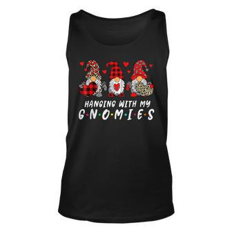 Hanging With My Gnomies Heart Love Funny Valentines Day Unisex Tank Top - Seseable