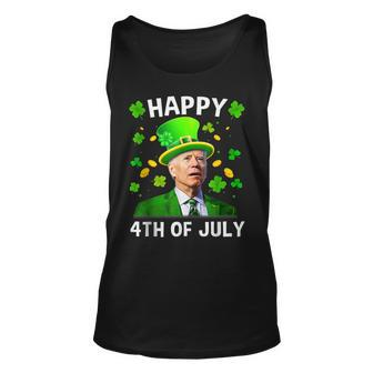 Happy 4Th Of July Confused Funny Joe Biden St Patricks Day Unisex Tank Top | Mazezy