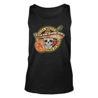 Happy 5 De Mayo Cinco De Mayo Viva Mexico Fiesta Sugar Skull Unisex Tank Top - Thegiftio UK