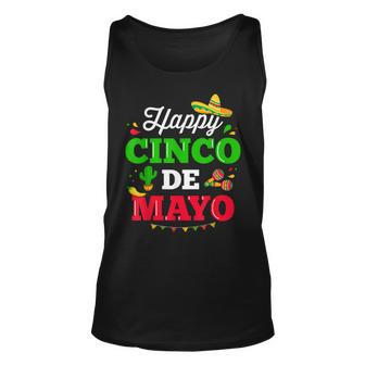 Happy Cinco De Mayo For Mexican Fiesta Costume Unisex Tank Top | Mazezy