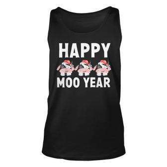 Happy Cow Moo Year Funny New Years Eve 2023 Farmer Cow Lover Unisex Tank Top - Seseable