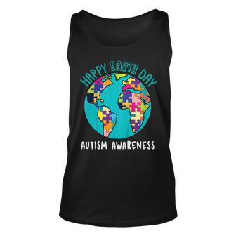 Happy Earth Day Autism Awareness Unisex Tank Top | Mazezy