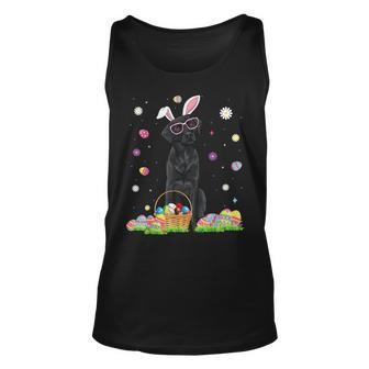 Happy Easter Cute Black Labrador Bunny Ears Dog Lovers Unisex Tank Top - Seseable