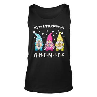 Happy Easter With My Gnomies Girls Kids Women Easter Gnome Unisex Tank Top - Thegiftio UK