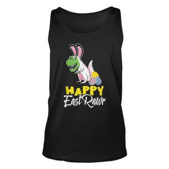 Happy Eastrawr Easter Dinosaur T Rex Egg Hunt Basket Bunny V3 Unisex Tank Top - Seseable