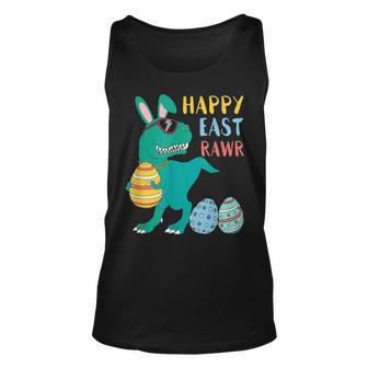 Happy Eastrawr T Rex Dinosaur Funny Easter Bunny Egg Unisex Tank Top - Seseable