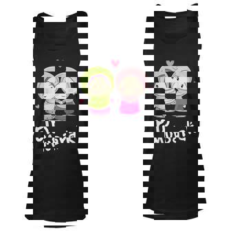 Happy Eid Mubarak Calligraphy With Hijab Muslim Girls Unisex Tank Top | Mazezy