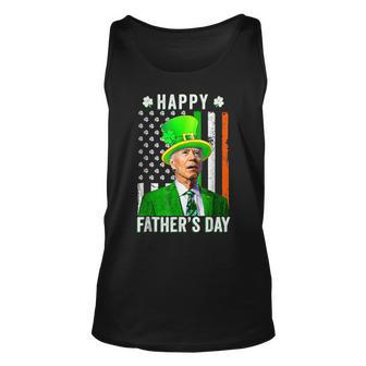 Happy Fathers Day Joe Biden St Patricks Day Leprechaun Hat Unisex Tank Top - Seseable