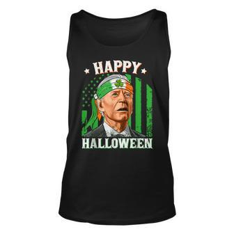 Happy Halloween Funny Joe Biden St Patricks Day Flag Vintage Unisex Tank Top - Seseable