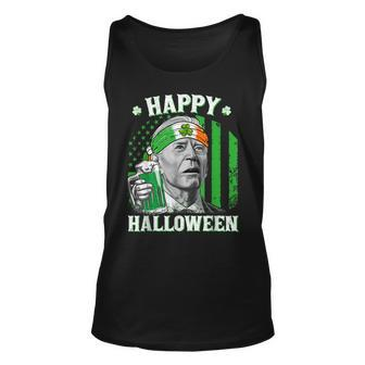 Happy Halloween Joe Biden St Patricks Day Leprechaun Hat Unisex Tank Top - Seseable