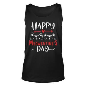 Happy Meowentines Day Funny Valentines Cat Lover Gift Unisex Tank Top | Mazezy