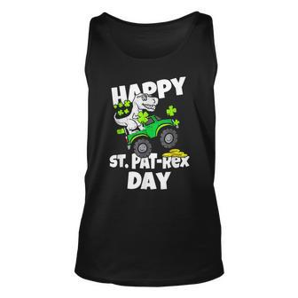 Happy St Pat T Rex Day Cute Dinosaurus St Patricks Day Unisex Tank Top - Seseable