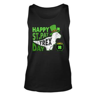 Happy St Pat T Rex Day T Dinosaur St Patricks Day Unisex Tank Top - Seseable