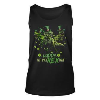 Happy St Patrex Day Funny Dinosaur T Rex St Patrick Unisex Tank Top - Seseable