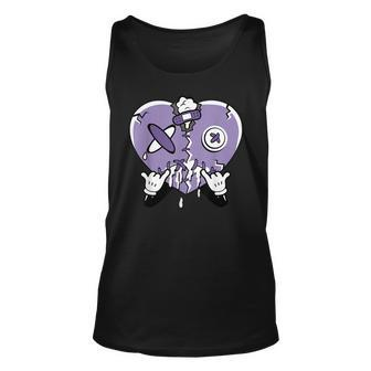 Heart Dripping Streetwear Low Pure Violet 11S Matching Unisex Tank Top | Mazezy