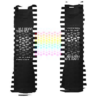 Heart Love 100 Days Of School Teacher Boy Girl Gift Men Women Tank Top Graphic Print Unisex - Thegiftio UK