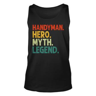 Heimwerker Held Unisex TankTop für Herren, Mythos Legende im Vintage-Stil - Seseable