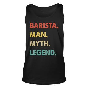 Herren Barista Mann Mythos Legende Tank Top - Seseable