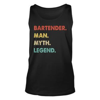 Herren Barkeeper Mann Mythos Legende Tank Top - Seseable