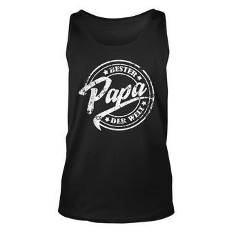 Herren Bester Papa Der Welt Vatertag Vintage Tank Top - Seseable