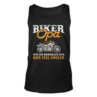 Herren Biker Opa Cooler Motorrad Fahrer Großvater Geschenk Tank Top - Seseable