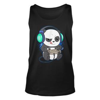 Herren Gaming Panda Unisex TankTop, Video & PC-Spiele Motiv - Seseable