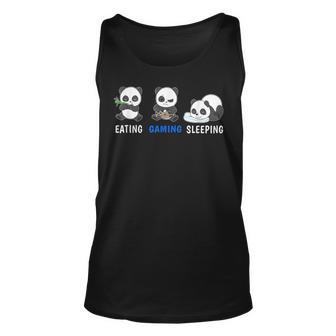 Herren Panda Gaming Unisex TankTop, Essen Schlafen Videospiele, PC & Konsole - Seseable