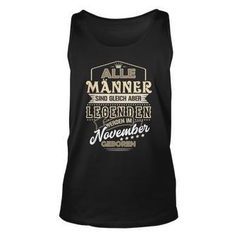 Herren Unisex TankTop Legenden im November Geboren, Männer Geburtstags Tee - Seseable