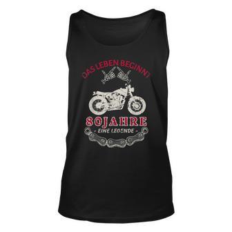 Herren Unisex TankTop zum 80. Geburtstag, Legende Biker & Chopper Motiv - Seseable