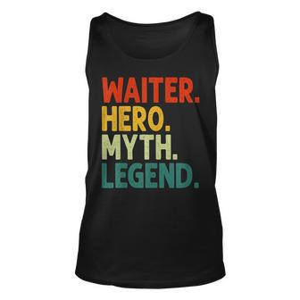Herren Waiter Hero Myth Legend Retro Vintage Kellner Tank Top - Seseable