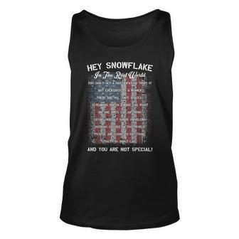 Hey Snowflake In The Real World Military Unisex Tank Top | Mazezy