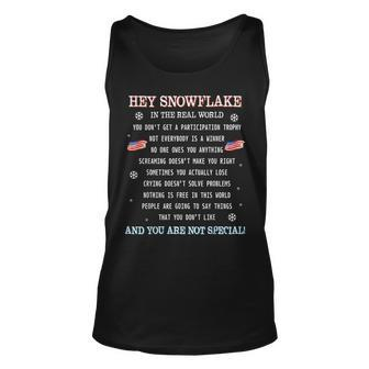 Hey Snowflake In The Real World Proud Veteran T Unisex Tank Top - Seseable