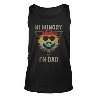 Hi Hungry Im Dad Vintage Retro Fathers Day Dad Joke Unisex Tank Top - Seseable