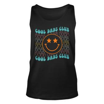 Hippie Face Cool Dads Club Retro Groovy Fathers Day Funny Unisex Tank Top - Thegiftio UK