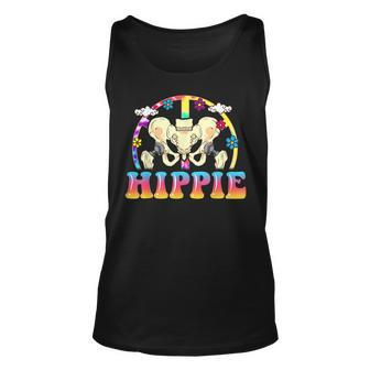 Hippie Hip Replacement Joint Surgery Funny Recovery Fun Gift Unisex Tank Top - Seseable