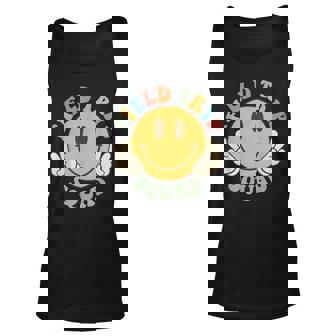 Hippie Smile Face Field Trip Squad Groovy Field Day 2023 Unisex Tank Top | Mazezy