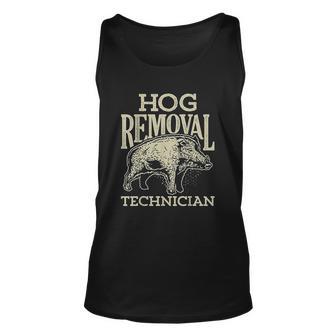 Hog Removal Technician Boar Hunting Vintage Pig Gift Men Women Tank Top Graphic Print Unisex - Thegiftio UK