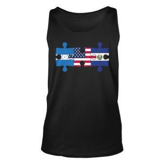 Honduras El Salvador And United States Puzzle Unisex Tank Top | Mazezy
