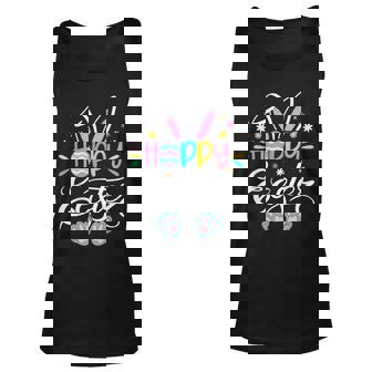 Hoppy Easter Cute Bunny Easter Eggs Unisex Tank Top | Mazezy