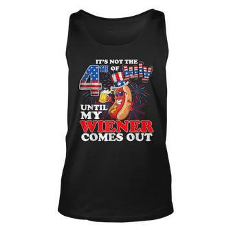 Hot Dog Until My Wiener Comes Out Funny Hot Dog 4Th Of July Unisex Tank Top - Thegiftio UK