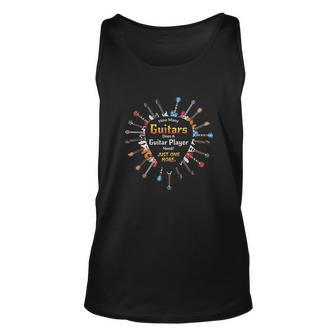 How Many Guitars Does A Guitar Player Need Men Women Tank Top Graphic Print Unisex - Thegiftio UK