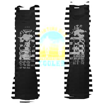 Hunting Dad Like A Regular Dad But Cooler Retro Fathers Day Unisex Tank Top - Thegiftio UK