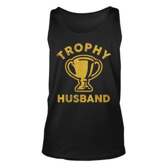 Husband Trophy Cup Vintage Retro Design Fathers Day Gift Unisex Tank Top | Mazezy
