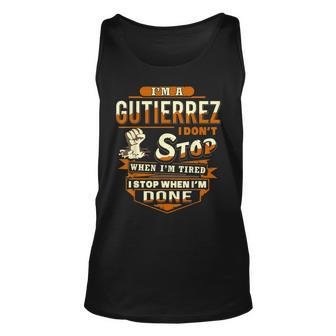 I Am A Gutierrez Gutierrez Name Unisex Tank Top | Mazezy