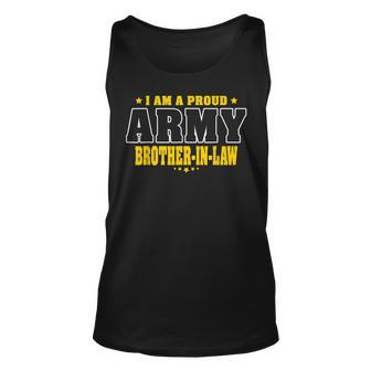 I Am A Proud Army Brother-In-Law Pride Military Bro-In-Law Unisex Tank Top - Seseable
